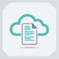 Cloud Document Storage and File Sharing Icon Royalty Free Stock Photo