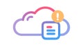 Cloud Document Storage Icon, vector design Generative AI Royalty Free Stock Photo