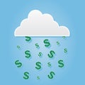 Cloud Dollar Signs Royalty Free Stock Photo