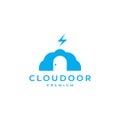 Cloud door sky logo design Royalty Free Stock Photo