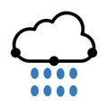 Cloud, dot, weather, rain, cloud rain drop icon Royalty Free Stock Photo