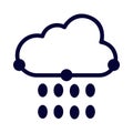 Cloud, dot, weather, rain, cloud rain drop icon Royalty Free Stock Photo