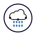 Cloud, dot, weather, rain, cloud rain drop icon Royalty Free Stock Photo