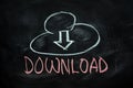 Cloud download Royalty Free Stock Photo