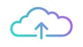 Cloud Download Arrow Icon: Data Retrieval from Server, vector design Generative AI Royalty Free Stock Photo