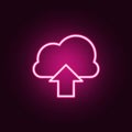 cloud download icon. Elements of web in neon style icons. Simple icon for websites, web design, mobile app, info graphics Royalty Free Stock Photo