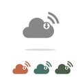 Cloud download icon isolated on white background Royalty Free Stock Photo