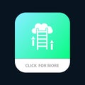 Cloud, Download, Upload, Data, Server Mobile App Button. Android and IOS Glyph Version