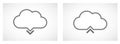 Cloud download upload icon Royalty Free Stock Photo