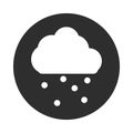 Cloud drops rain climate block and flat icon