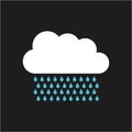Cloud with drops rain isolated icon Royalty Free Stock Photo