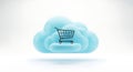 Cloud E-commerce Shopping Cart Digital Service Royalty Free Stock Photo