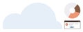 Cloud Technology Error with Analytics Visualization and Warning Dialog Box Royalty Free Stock Photo