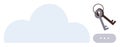 Cloud Data Security with Key Access Concept for Digital Privacy and Encryption Royalty Free Stock Photo