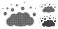 Cloud Emission Halftone Dotted Icon Royalty Free Stock Photo