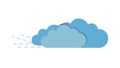 Cloud Emitting Small Rain Dots, Light Drizzle Weather, vector design Generative AI Royalty Free Stock Photo