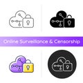 Cloud encryption icon Royalty Free Stock Photo