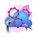 Cloud engineering abstract concept vector illustration.