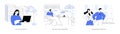 Cloud engineering abstract concept vector illustrations. Royalty Free Stock Photo
