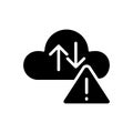 Cloud error black glyph icon Royalty Free Stock Photo