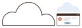 Cloud with Error Message in Browser Popup Indicating Connection or System Issue Royalty Free Stock Photo
