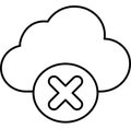 Cloud Error Vector icon that can easily modify or edit Royalty Free Stock Photo
