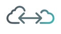 Cloud Exchange Icon for Data Synchronization, vector design Generative AI Royalty Free Stock Photo