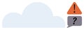 Cloud with Exclamation and Question Marks Highlighting Uncertainty and Alerts Royalty Free Stock Photo