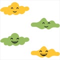 Cloud with face. Clouds collection. clouds. smiling face of clouds Royalty Free Stock Photo