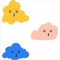 Cloud with face. Clouds collection. clouds. smiling face of clouds Royalty Free Stock Photo