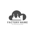 Cloud Factory logo design vector, Creative Factory logo design Template Illustration