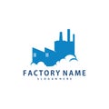 Cloud Factory logo design vector, Creative Factory logo design Template Illustration