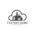 Cloud Factory logo design vector, Creative Factory logo design Template Illustration