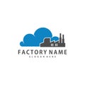 Cloud Factory logo design vector, Creative Factory logo design Template Illustration