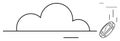 Cloud computing concept with falling coin representing online transactions and digital economy Royalty Free Stock Photo