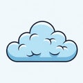 Cloud features a series of rounded, overlapping bulges, creating a fluffy Royalty Free Stock Photo