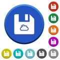 Cloud file beveled buttons