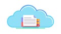 Cloud File Management Icon, Online Document Vector, vector design Generative AI Royalty Free Stock Photo