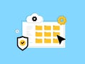 Cloud file management - secure cloud storage, online data organization, folder structure, file sharing, data protection