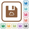 Cloud file simple icons