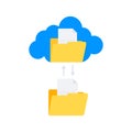 Cloud file sync. File Folder with synchronization Cloud. Data transfer