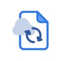Cloud File Sync Icon for Data Backup