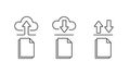Cloud Data Transfer Icons: Upload, Download, Sync Royalty Free Stock Photo