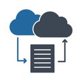 Cloud files Color Vector icon which can easily modify or edit Royalty Free Stock Photo