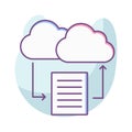 Cloud files Color Vector icon which can easily modify or edit