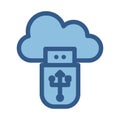 Cloud Fill Isolated Vector icon which can easily modify or edit