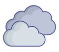 Cloud Fill Vector icon which can easily modify or edit