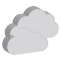 Cloud Fill Vector icon which can easily modify or edit