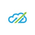 Cloud finance logo vector icon illustration