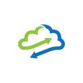 Cloud finance logo vector icon illustration